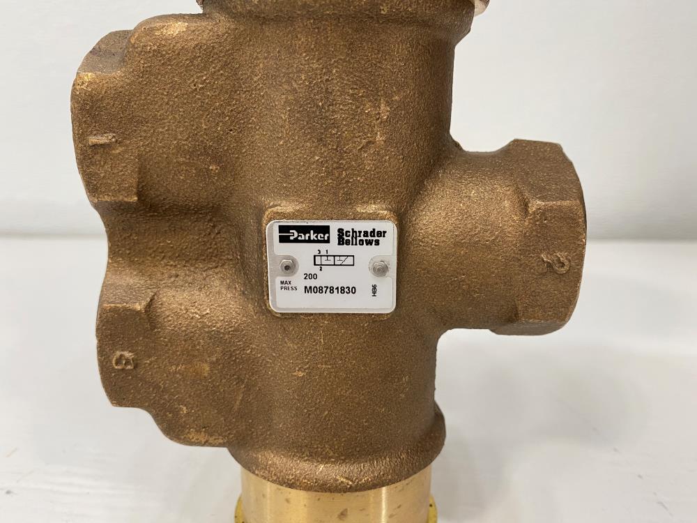 Parker Schrader Bellows 1" NPT Control Valve, Brass, M08781830